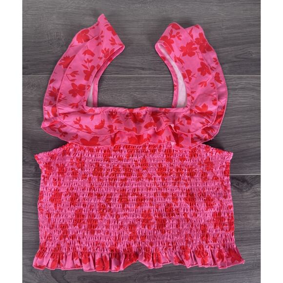 SHEIN XL Pink Ruffle Tube Top - Picture 1 of 4